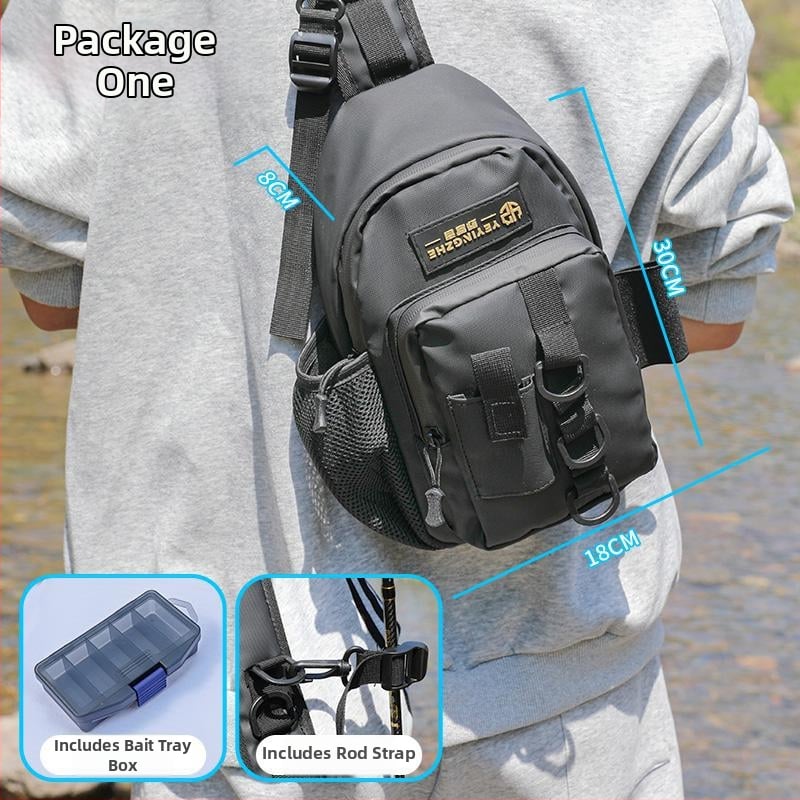 Camper риболовна чанта за оборудване — PVC материал, мултифункционална, носене като раница/презрамка/колан, не е водоустойчива