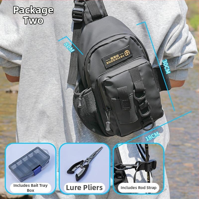 Camper риболовна чанта за оборудване — PVC материал, мултифункционална, носене като раница/презрамка/колан, не е водоустойчива