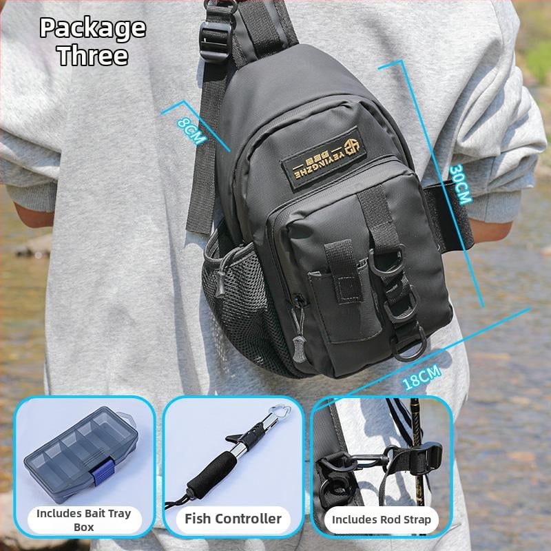 Camper риболовна чанта за оборудване — PVC материал, мултифункционална, носене като раница/презрамка/колан, не е водоустойчива