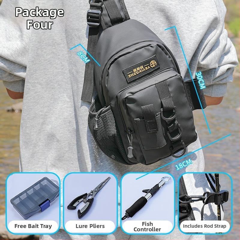 Camper риболовна чанта за оборудване — PVC материал, мултифункционална, носене като раница/презрамка/колан, не е водоустойчива