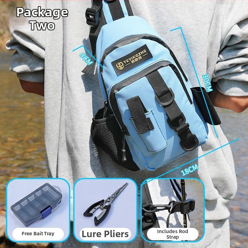 Camper риболовна чанта за оборудване — PVC материал, мултифункционална, носене като раница/презрамка/колан, не е водоустойчива