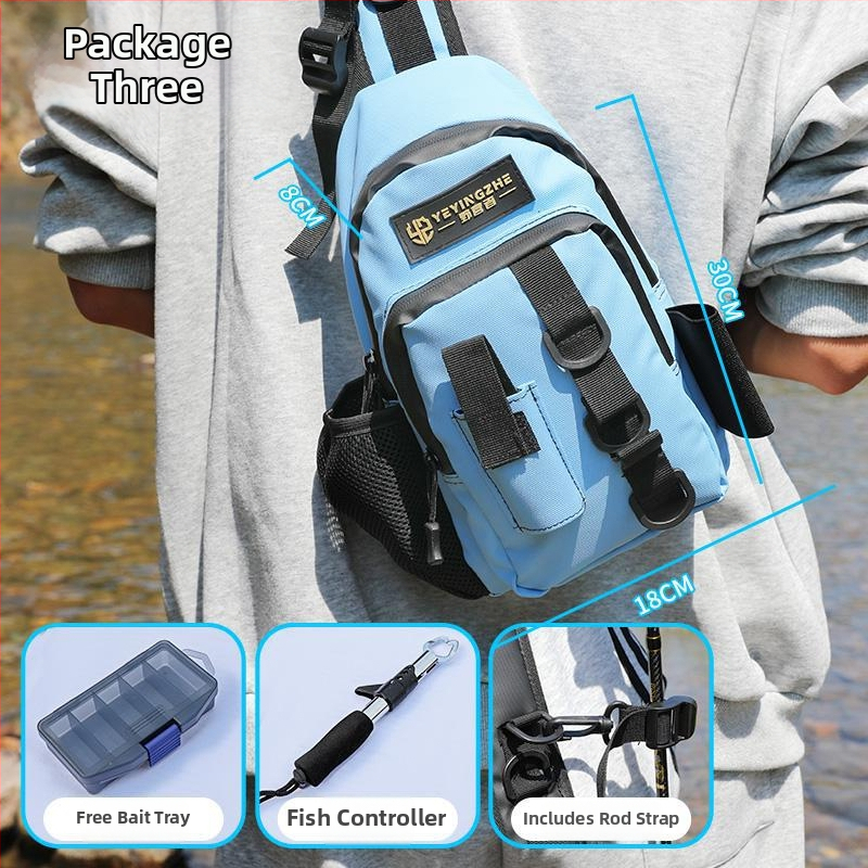 Camper риболовна чанта за оборудване — PVC материал, мултифункционална, носене като раница/презрамка/колан, не е водоустойчива