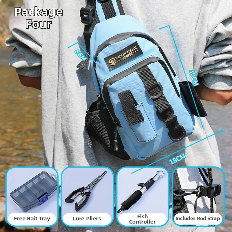 Camper риболовна чанта за оборудване — PVC материал, мултифункционална, носене като раница/презрамка/колан, не е водоустойчива