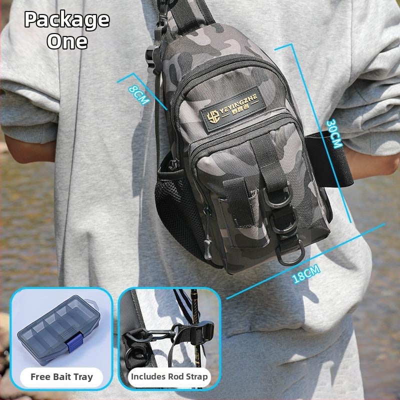 Camper риболовна чанта за оборудване — PVC материал, мултифункционална, носене като раница/презрамка/колан, не е водоустойчива