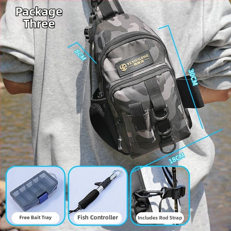 Camper риболовна чанта за оборудване — PVC материал, мултифункционална, носене като раница/презрамка/колан, не е водоустойчива