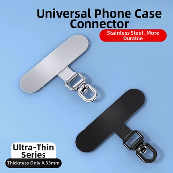 Tālruņa lanyarda stiprinājums ar 360° rotējošu metāla klipu, metāls, elektroplakāts, universāls, ģeometriska forma
