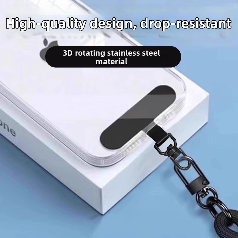 Držiak na telefónny náramok s 360° otočným kovovým klipom, kov, elektroplakovaný, unisex, geometrický tvar