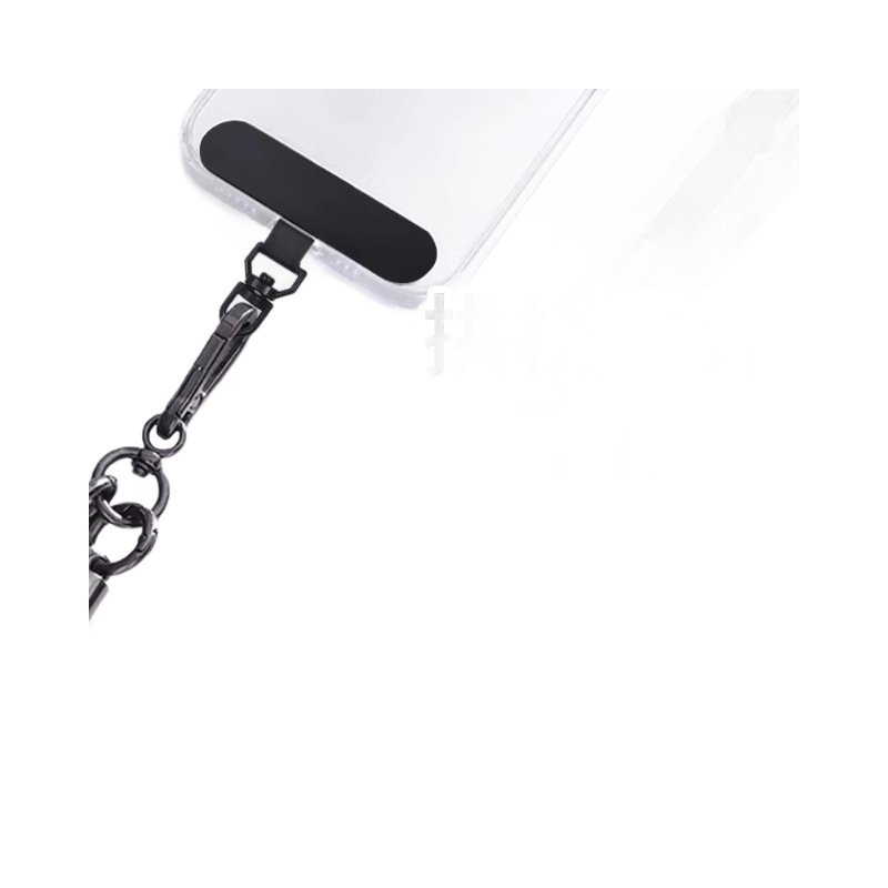 Tālruņa lanyarda stiprinājums ar 360° rotējošu metāla klipu, metāls, elektroplakāts, universāls, ģeometriska forma