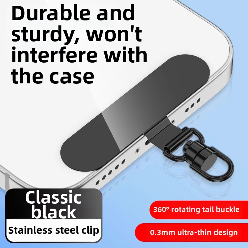 Tālruņa lanyarda stiprinājums ar 360° rotējošu metāla klipu, metāls, elektroplakāts, universāls, ģeometriska forma