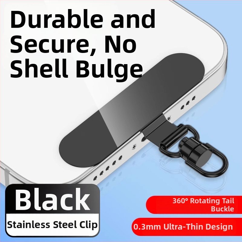 Tālruņa lanyarda stiprinājums ar 360° rotējošu metāla klipu, metāls, elektroplakāts, universāls, ģeometriska forma