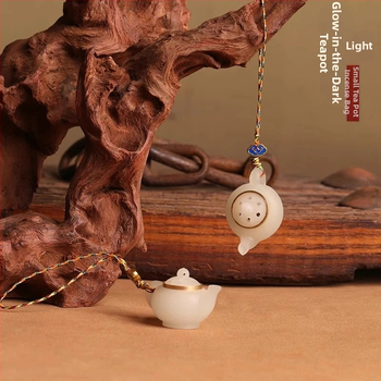 Telefónny reťaz v čínskom štýle s luminiscenčným kameňom, gravírované a leštené spracovanie, vzor s držiakom hrnčeka, leto 2025