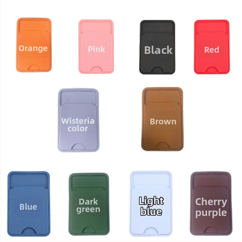 Telefono nugaros kortelių laikiklis su pritaikytu logotipu, plastmasinis, siuvamas, unisex