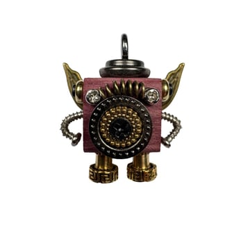 Punk robotski privjesak za ogrlicu – ručno izrađeno od legure, uzorak konstelacije/zodijaka, punk stil, vrhunski model