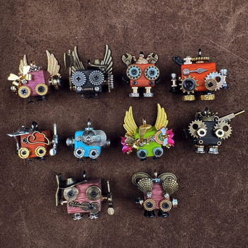 Punk Robot privjesak - ručno izrađeni od legure, motiv Zodijaka, visoki punk stil