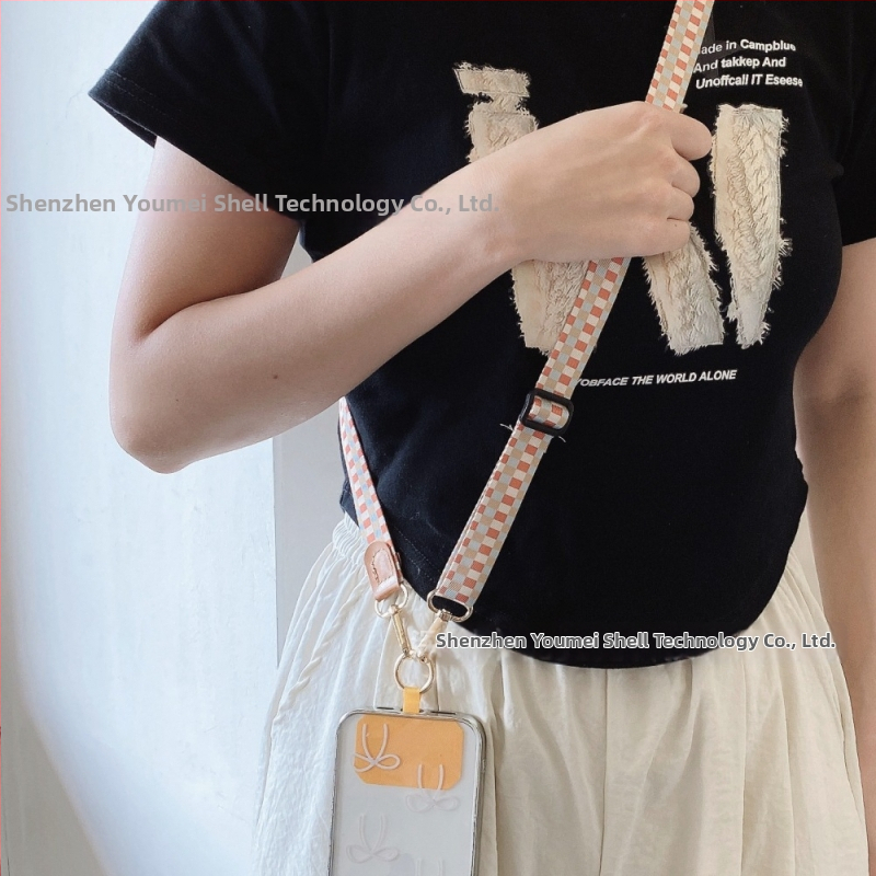 Popruh na mobilný telefón, unisex, nylon, kovová pracka, ručne vyrobené