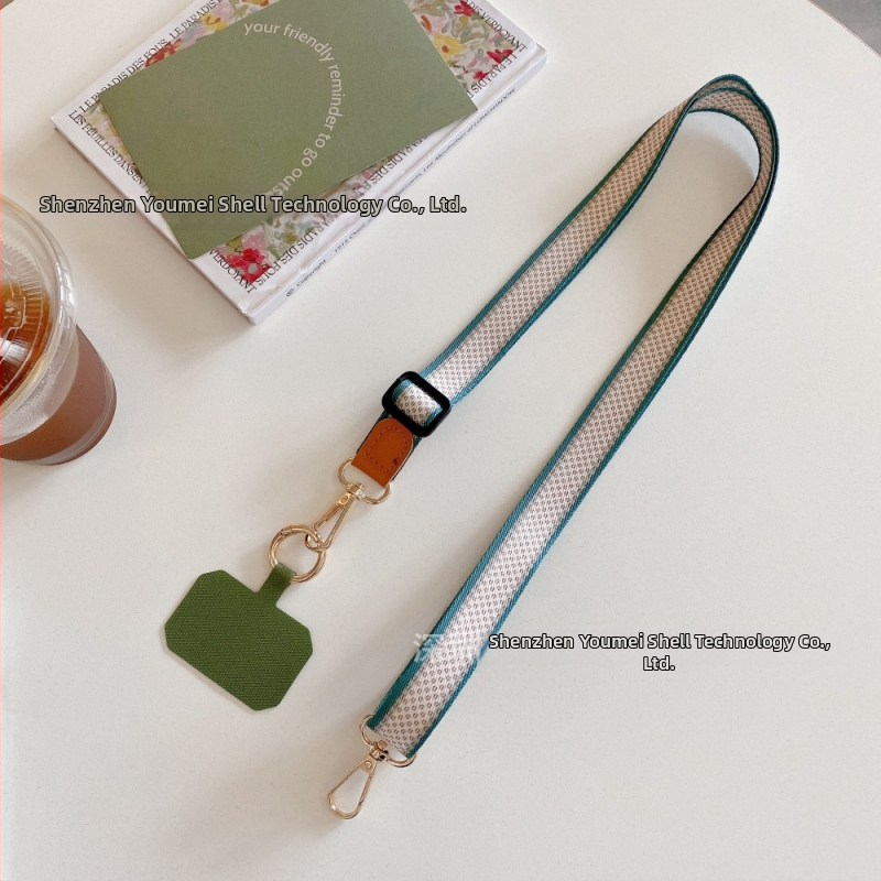 Popruh na mobilný telefón, unisex, nylon, kovová pracka, ručne vyrobené