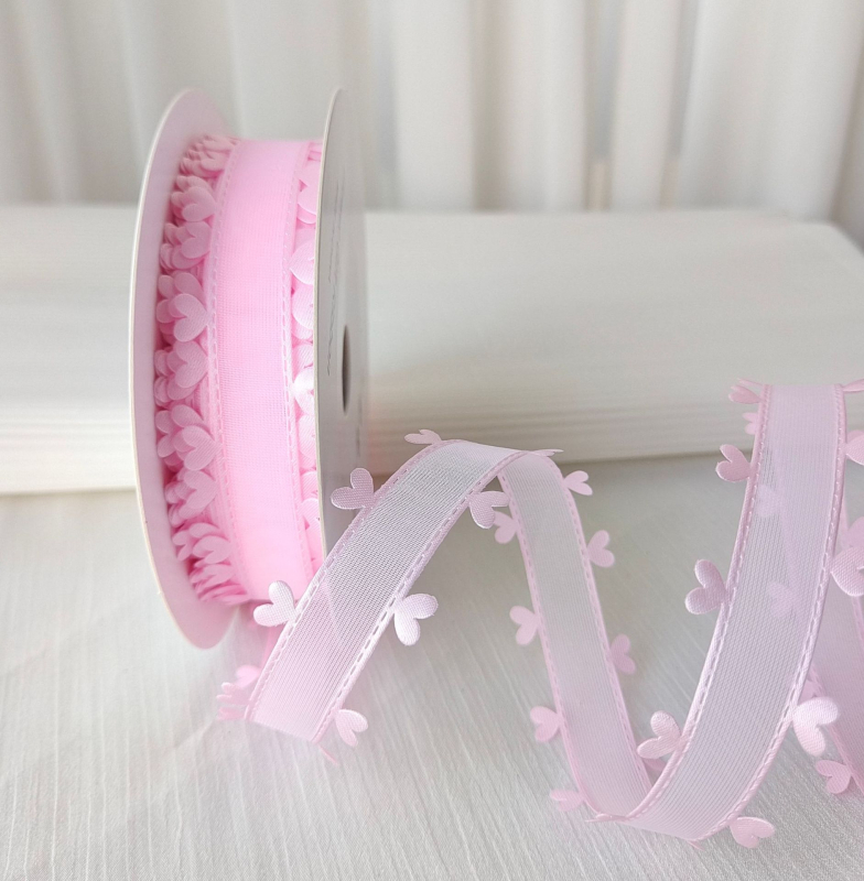 Dvostruka srcolika traka za kosu, DIY mašna s cvjetnim ukrasom, traka za pakiranje darova