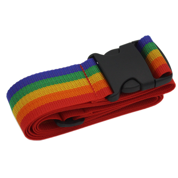 Pojas za pakiranje kofera s visokokvalitetnom PP trakom i POM kopčom; model: jedna riječ; napetost: jaka; namjena: jačanje prtljage; težina: 0,090 kg