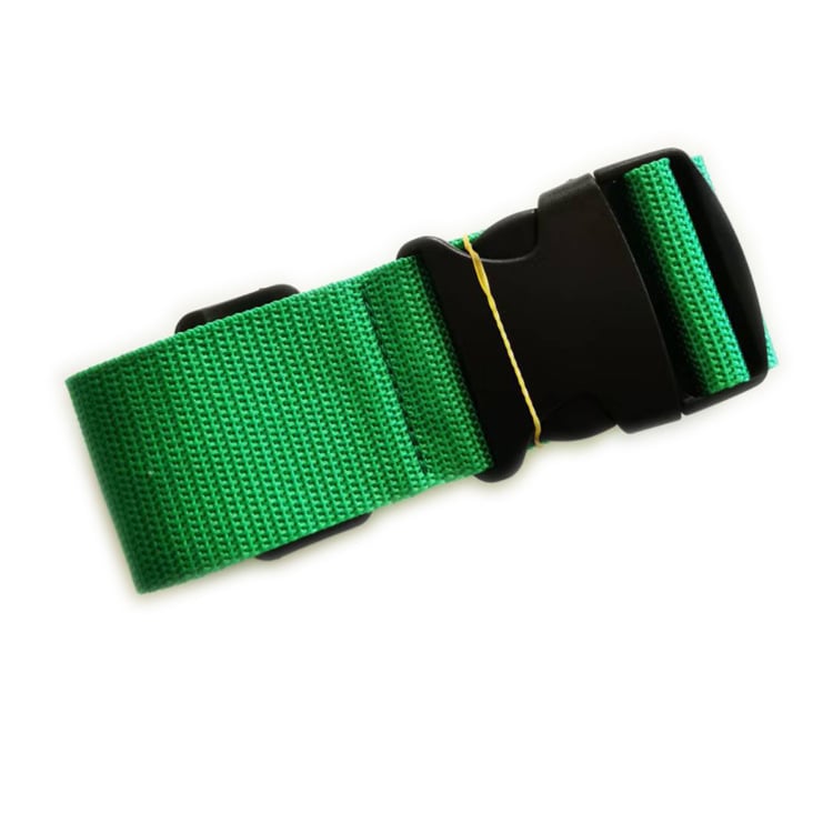 Pojas za pakiranje kofera s visokokvalitetnom PP trakom i POM kopčom; model: jedna riječ; napetost: jaka; namjena: jačanje prtljage; težina: 0,090 kg