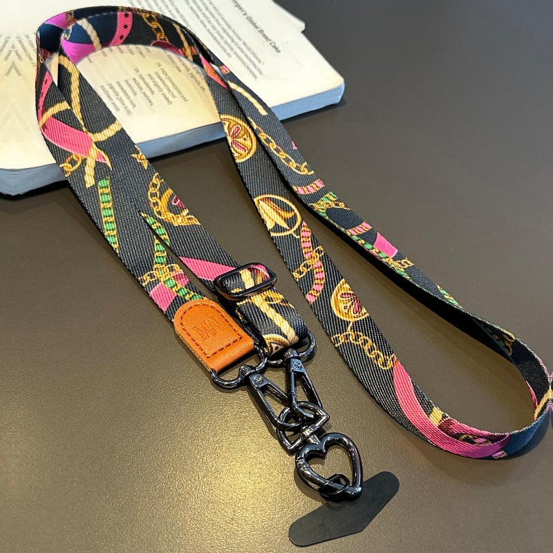 Dámsky lanyard na mobilný telefón s PP lanom a plastovou prackou