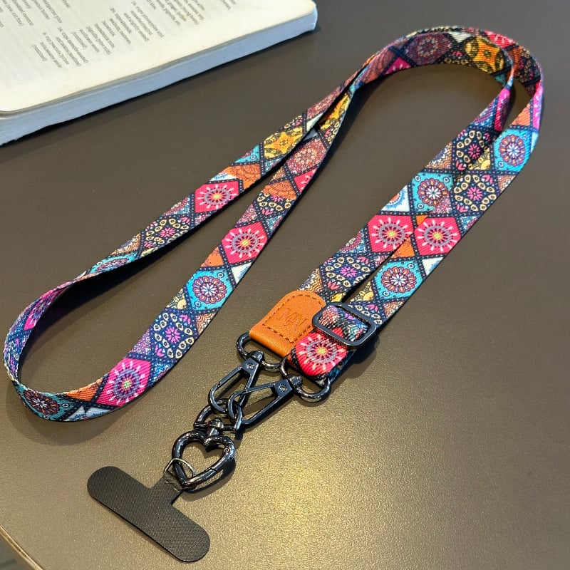 Dámsky lanyard na mobilný telefón s PP lanom a plastovou prackou