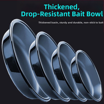 Комплект от три части: антипадна база за примамки за риболов, пластмасова тава за смесване на примамки