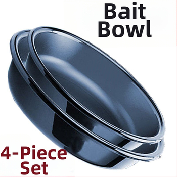 Комплект от три части: антипадна база за примамки за риболов, пластмасова тава за смесване на примамки