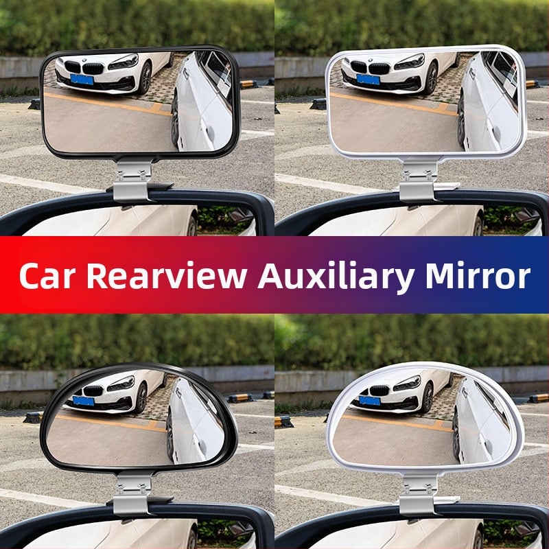 Automobilski retrovizor s pomoćnim ogledalom za mrtvi kut – HD odraz, 360° okret, nehrđajući čelik, model HC565, univerzalna kompatibilnost