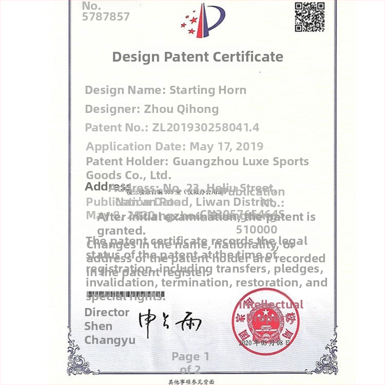 Štartovací roh pre atletické mítingy a preteky dračích lodí; vysokofrekvenčný štartovací signál