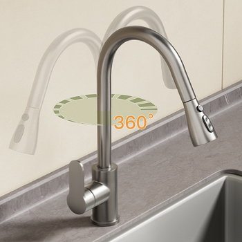Kuhinjski faucet s izvučenjem, bakreni, model FA-9733, promjer priključka 15 mm, radna temperatura 0–80°C