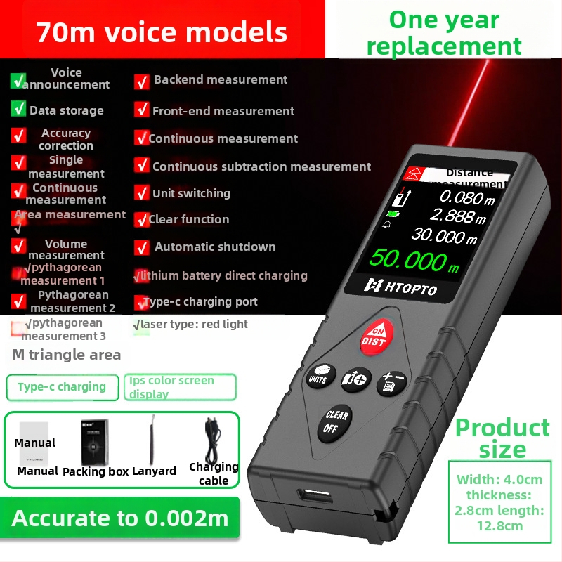 Lāzera distancēšanas mērītājs – portatīvs, infrasarkanais, digitālais lineāls
