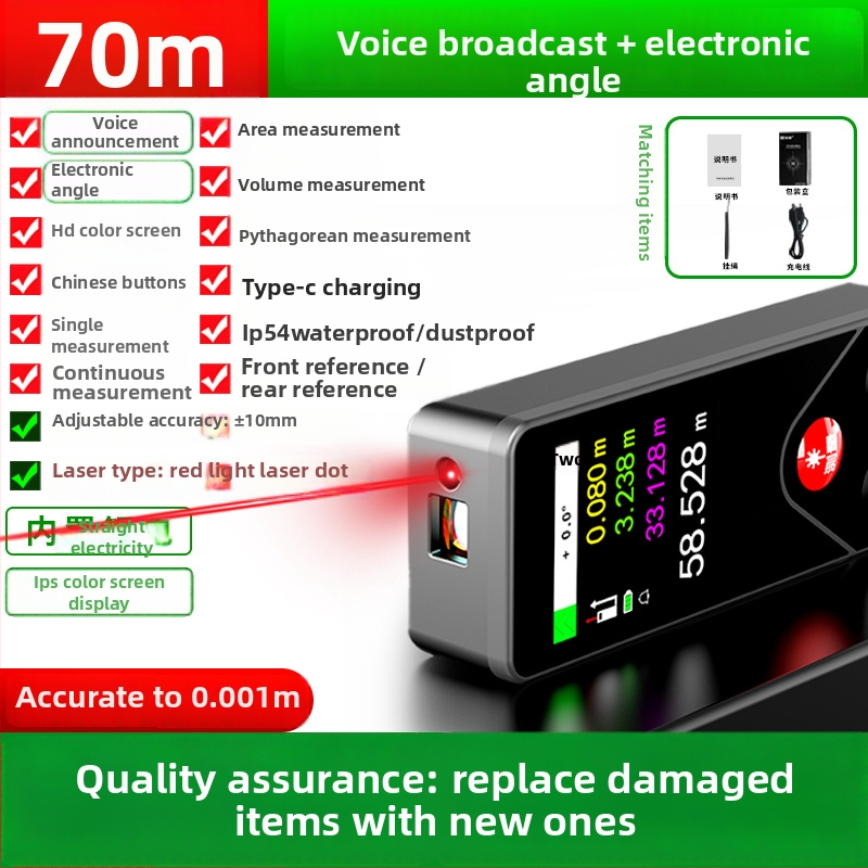 Lāzera distancēšanas mērītājs – portatīvs, infrasarkanais, digitālais lineāls