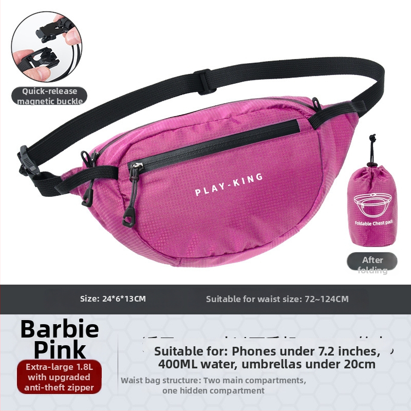 Unisex nylon sport deréktáska – lélegző, vízálló, ultrakönnyű, anti-lopás funkcióval, kültéri sportokra