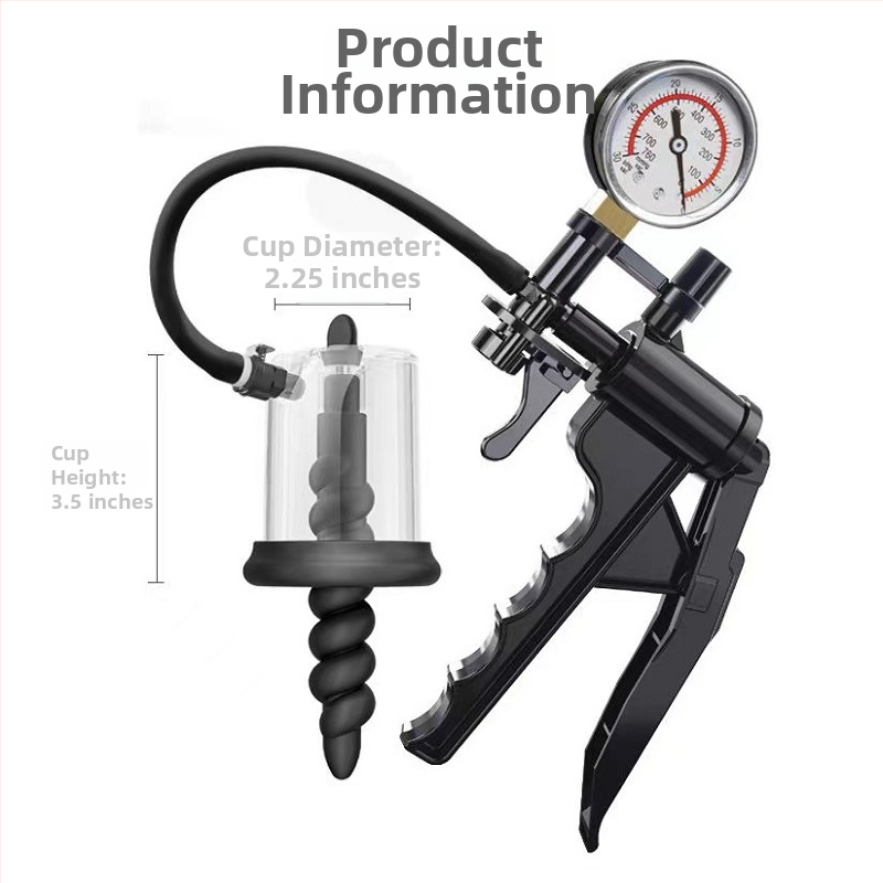 Pompă de vid din siliconă pentru stimulare anală și masaj de prostată — marcă neutră, pentru adulți