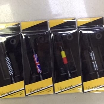 Mini antena za automobil s zastavama Ujedinjenog Kraljevstva i Njemačke, dekorativna antena za univerzalne automobile, navoja montaža, 12V, marka Dazzling
