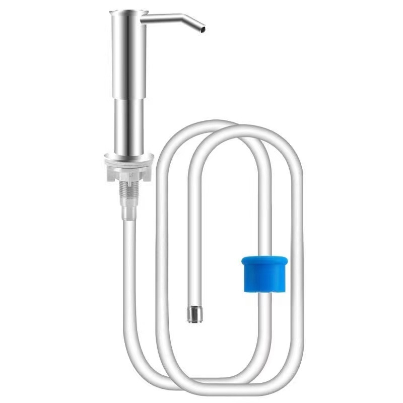 Диспенсер за сапун за кухненска мивка с удължителен механизъм, ръчно натискане, стил Лайт Лукс; Материал: ABS + силиконов гел; Тегло: 202 g; Обработка: електроплатина