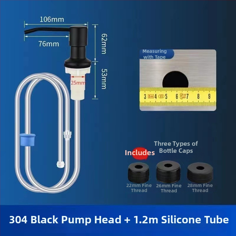 Диспенсер за сапун за кухненска мивка с удължителен механизъм, ръчно натискане, стил Лайт Лукс; Материал: ABS + силиконов гел; Тегло: 202 g; Обработка: електроплатина
