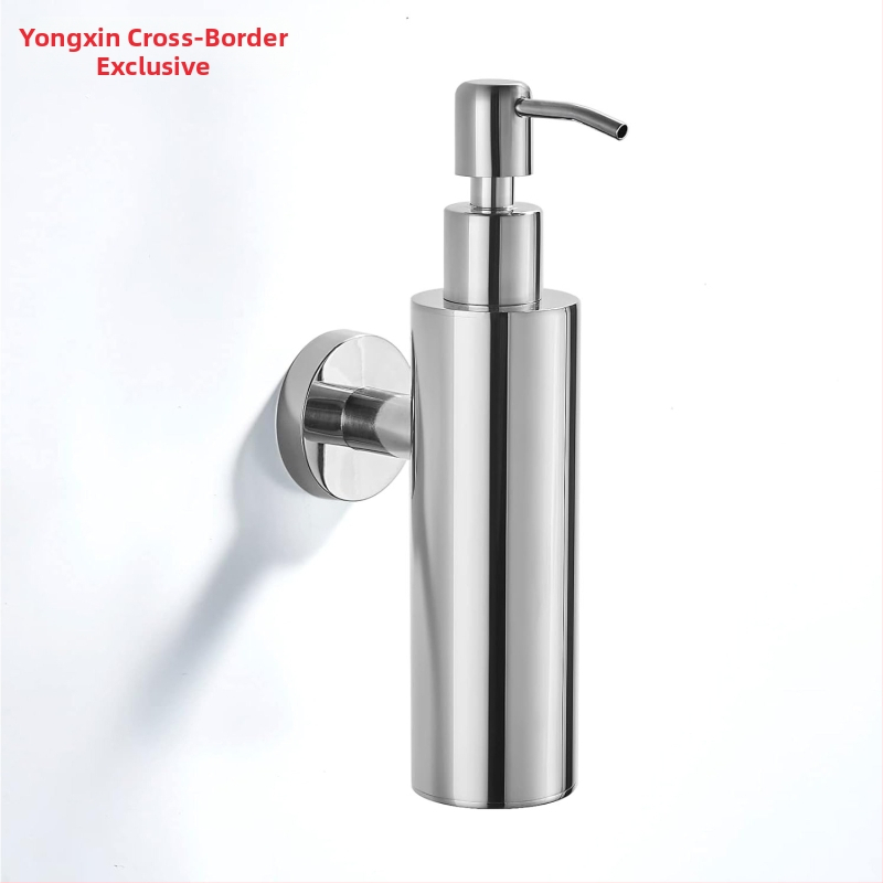 Dávkovač mydla do kúpeľne, 304 nerezová oceľ, ručné stlačenie, Yongxin, moderný minimalistický štýl (Povrch: lesklý; Hmotnosť: 440 g)