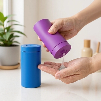 Силиконов диспенсър за течност за съдове, кухненски – ръчно натискане, матово покритие, 165 g