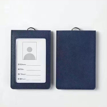 Θήκη ταυτότητας με καπάκι που ανοίγει και αποσπώμενο λουράκι, χωρητικότητα 2 καρτών, 1 πτυχή πορτοφόλι, PU υλικό, εσωτερική συνθετική δέρμα, στυλ επιχειρηματικής μετακίνησης