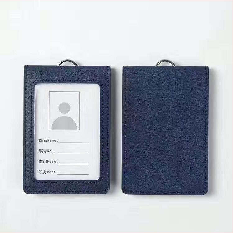 Flipový kryt na identifikačnú kartu s odnímateľným lanyardom, kapacita 2 kariet, 1 skladací priečinok, PU materiál, vnútorná syntetická koža, obchodný štýl dojížďky
