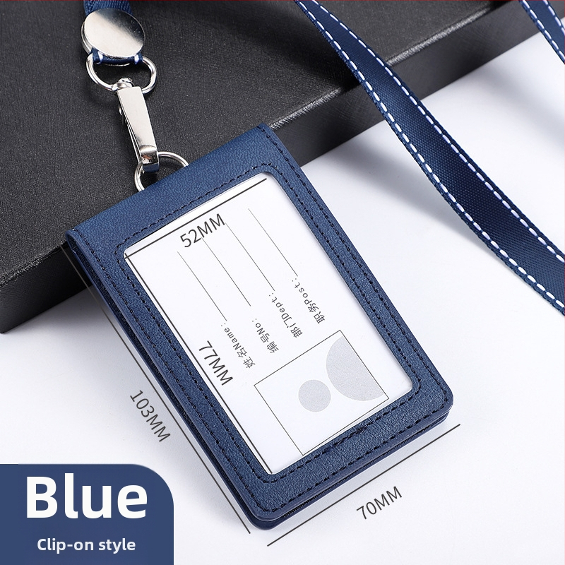 Θήκη ταυτότητας με καπάκι που ανοίγει και αποσπώμενο λουράκι, χωρητικότητα 2 καρτών, 1 πτυχή πορτοφόλι, PU υλικό, εσωτερική συνθετική δέρμα, στυλ επιχειρηματικής μετακίνησης