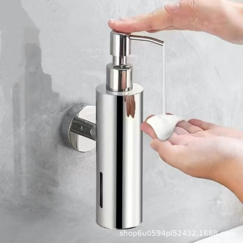 304 inox zidni dozator za sapun s ručnim pritiskom, set boca za sapun, gel za tuširanje, šampon i sredstvo za dezinfekciju ruke