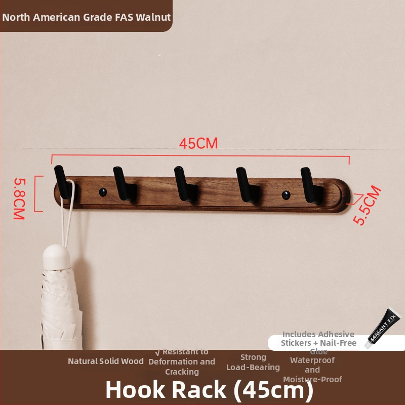 Ξύλινο αναδιπλούμενο ράφι πετσετών μπάνιου, δύο επίπεδα, μοντέλο Walnut bathroom set, φορτίο 10–15 kg, φινίρισμα οξείδωσης