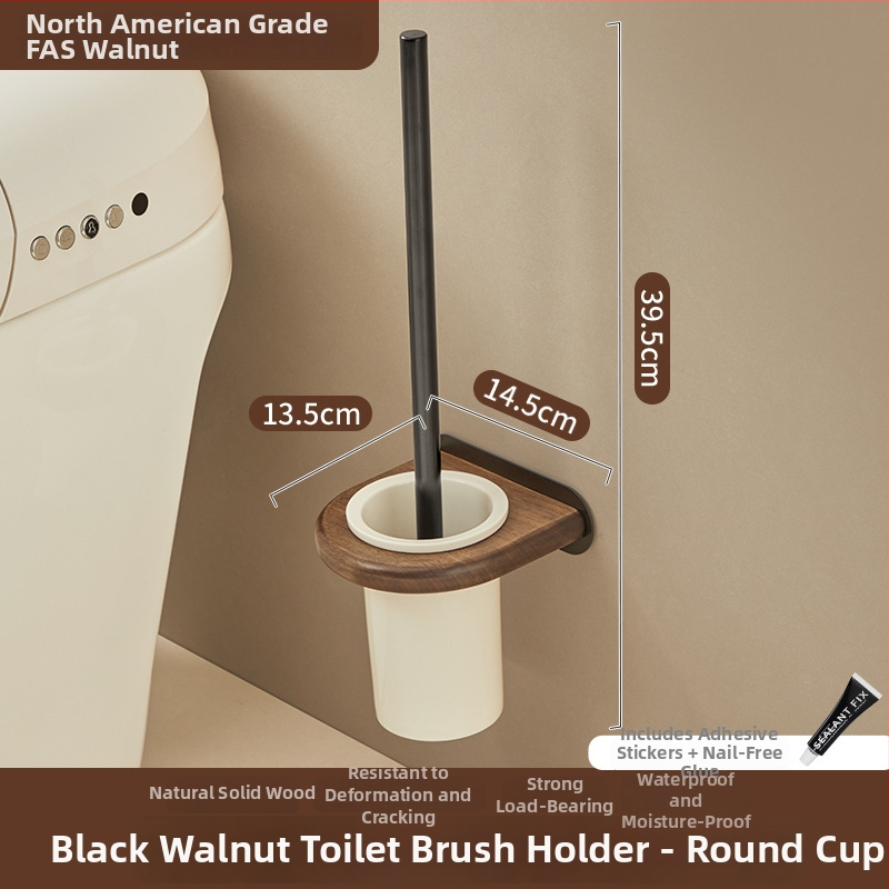 Ξύλινο αναδιπλούμενο ράφι πετσετών μπάνιου, δύο επίπεδα, μοντέλο Walnut bathroom set, φορτίο 10–15 kg, φινίρισμα οξείδωσης