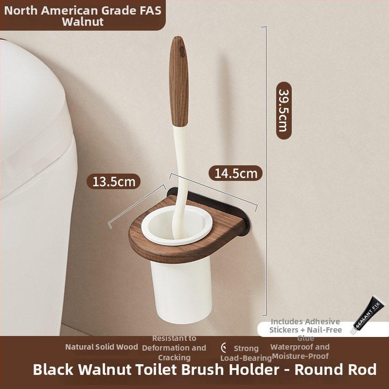 Ξύλινο αναδιπλούμενο ράφι πετσετών μπάνιου, δύο επίπεδα, μοντέλο Walnut bathroom set, φορτίο 10–15 kg, φινίρισμα οξείδωσης