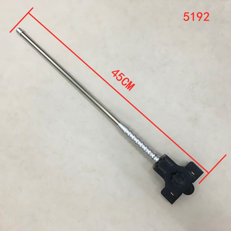 Dekorativna auto antena s krajnjim klipom i zastavnim štapom (GR, metal, modeli 5192, 5193, 5198, 5199)