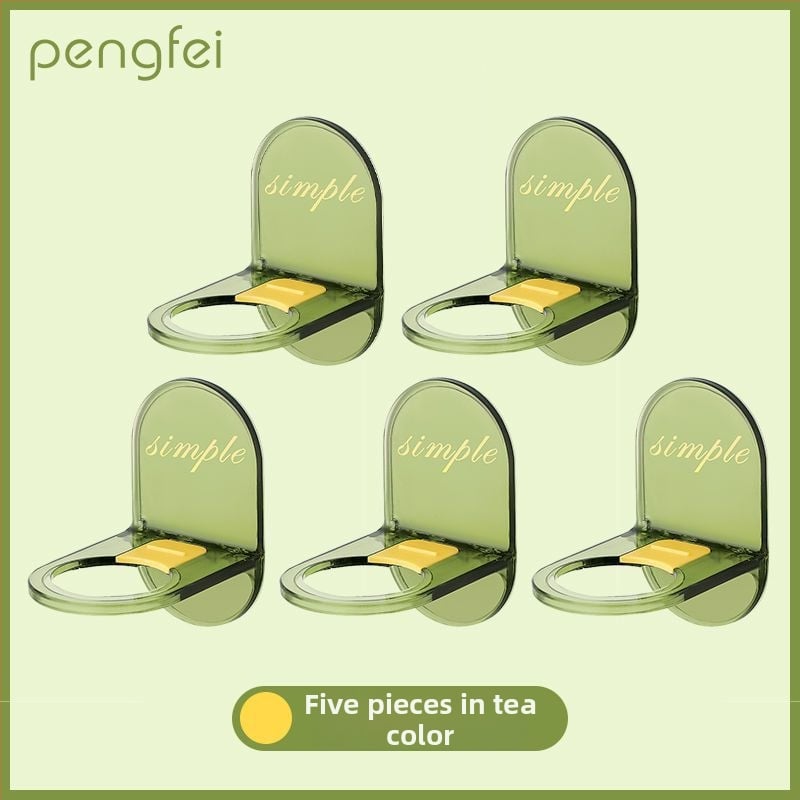 Raft de baie montat pe perete cu cârlige, montaj adeziv fără găuri, din plastic, până la 1 kg, 1 nivel