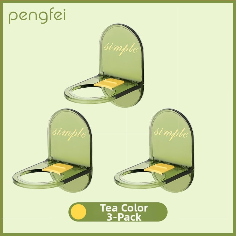 Raft de baie montat pe perete cu cârlige, montaj adeziv fără găuri, din plastic, până la 1 kg, 1 nivel