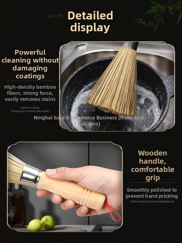 Metāla virtuves birste katliem ar garu rokturi (Materiāls: Metāls; Zīmols: Leaving shang; Izcelsme: Cits)